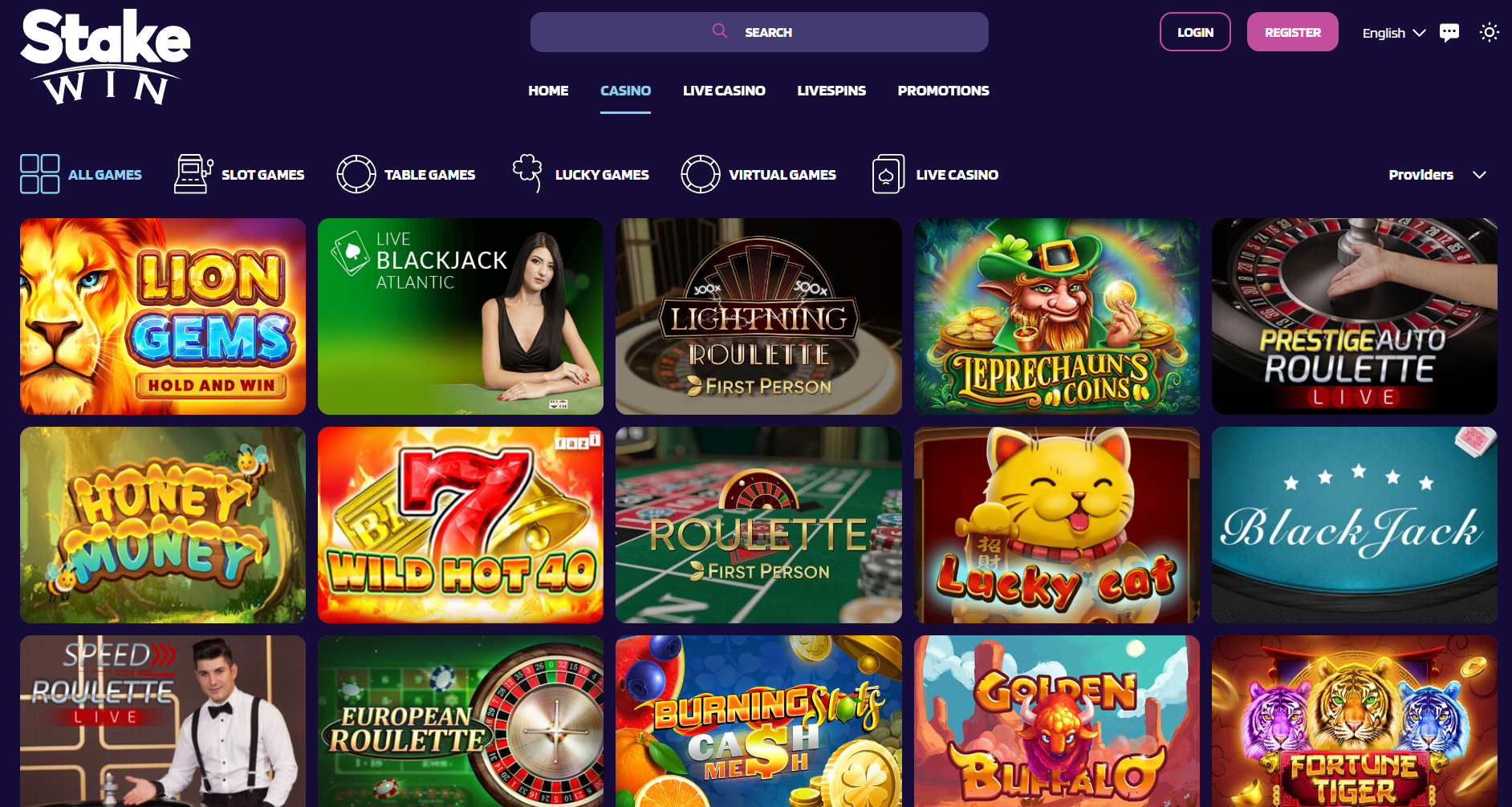 StakeWin Casino Slot Games