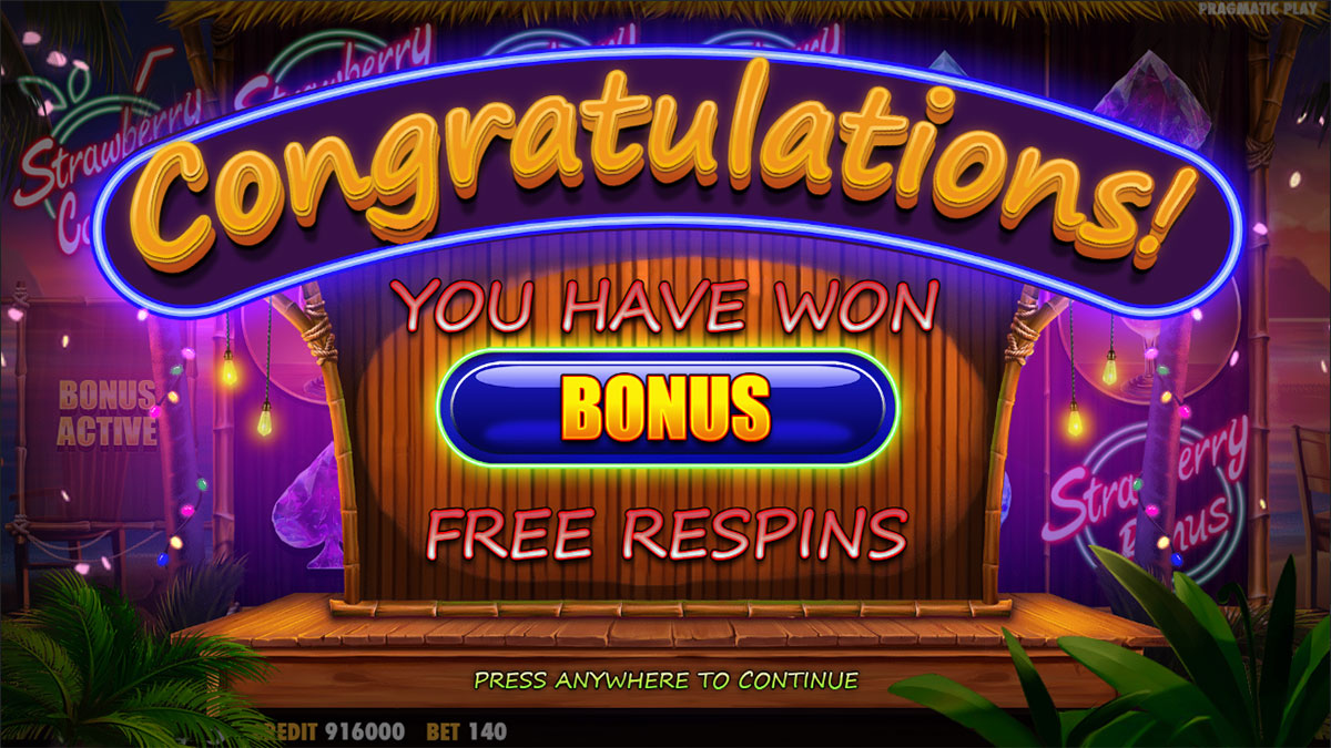 Strawberry Cocktail Free Spins