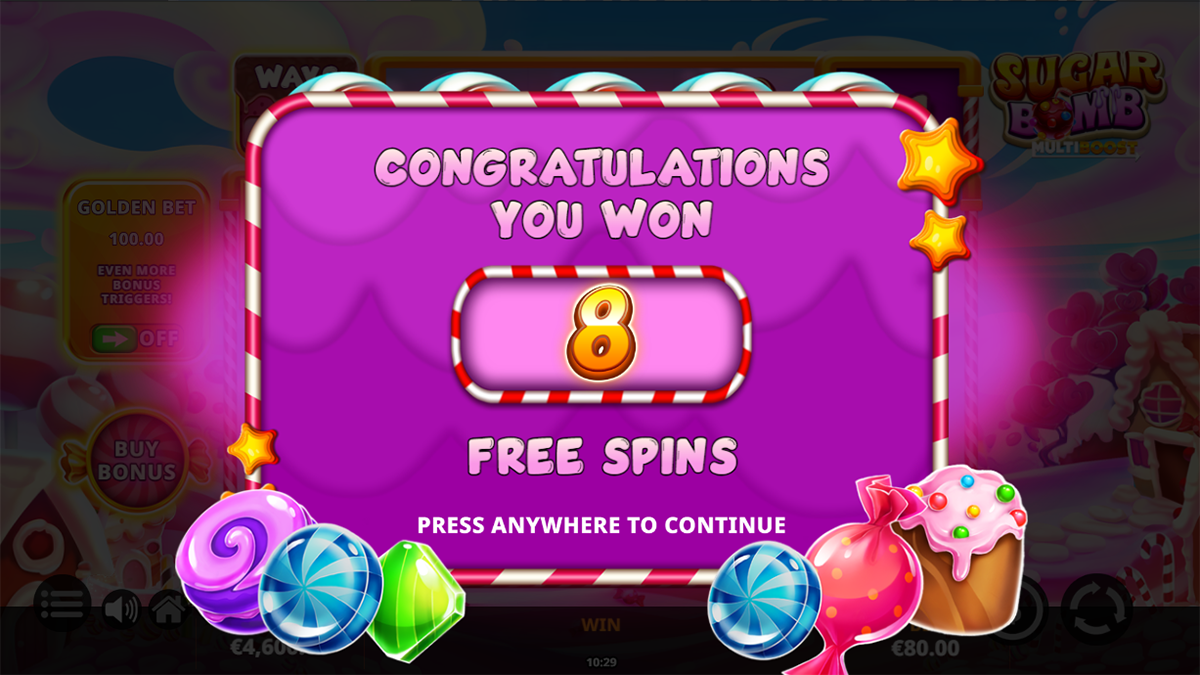 Sugar Bomb DoubleMax Free Spins