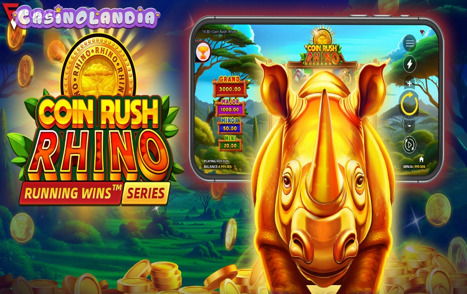 Coin Rush: Rhino Running Wins by Fugaso