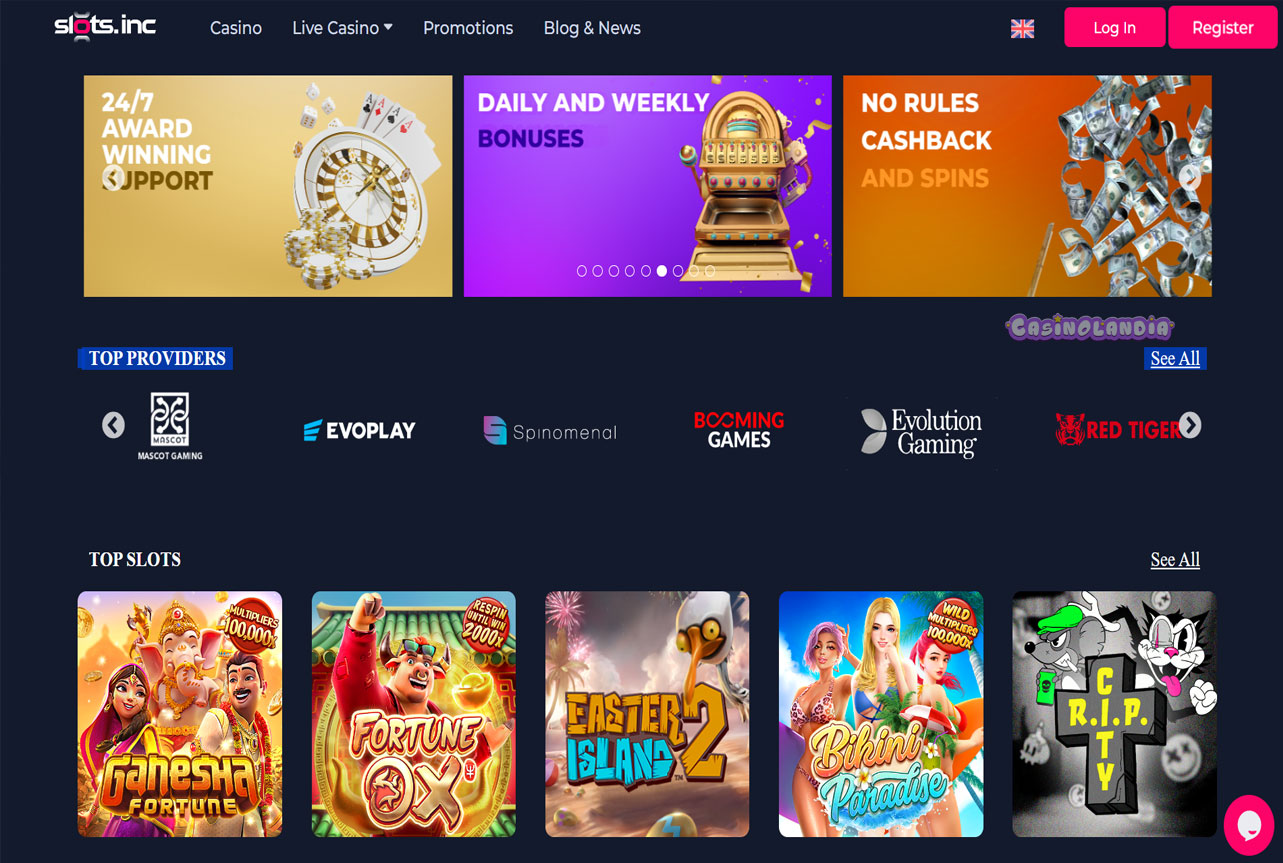 Slots.Inc Casino Desktop