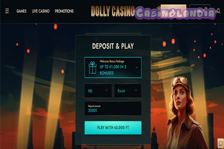 Dolly Casino Desktop View