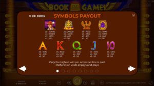 Book of Games Paytable
