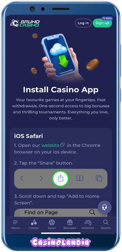 Bruno Casino Mobile App