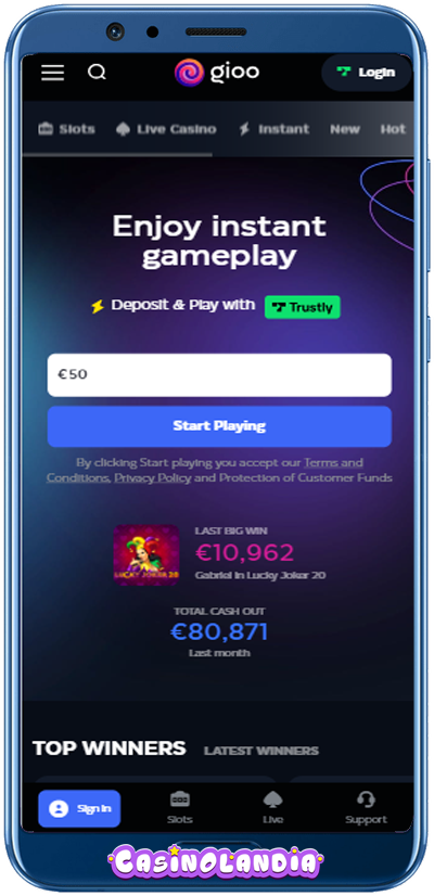 Gioo Casino Mobile App