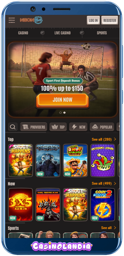 Neon54 Casino Mobile App