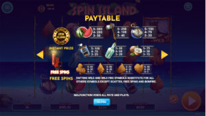 Spin Island Paytable