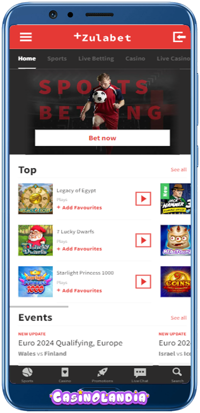 Zulabet Casino Mobile App