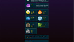 Elementium Spin16 Paytable