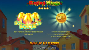 Raging Wings Homescreen