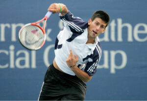 Djokovic on his professional debut