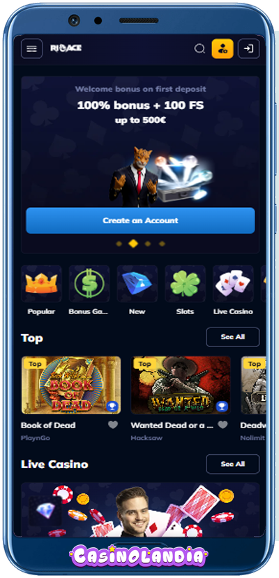 Rioace Casino Mobile App