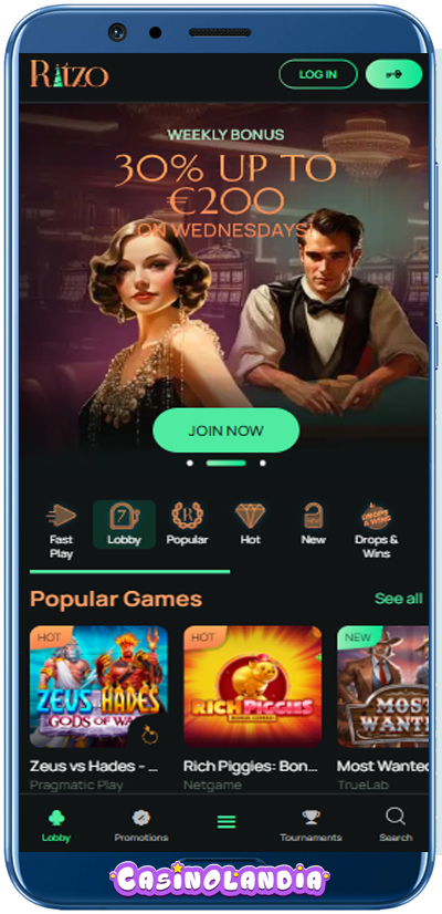 Ritzo Casino Mobile App