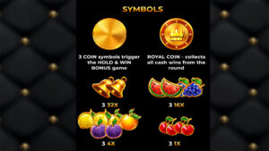 Majestic Coins Paytable