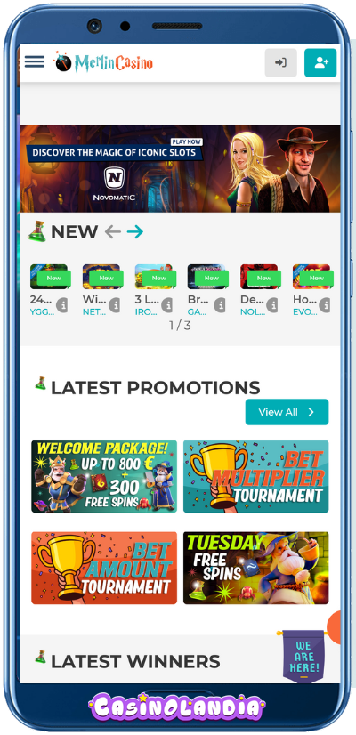 Merlin Casino Mobile App Shot