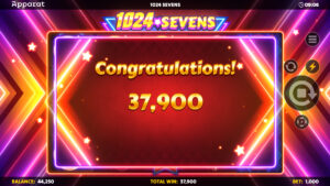 1024 Sevens Free Spins Win