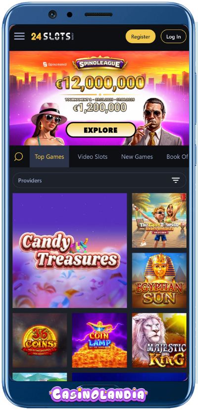 24Slots Casino Mobile App Shot