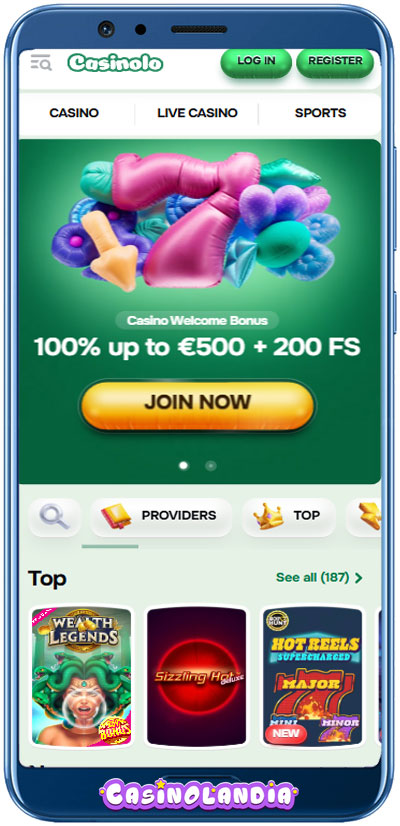 Casinolo Casino Mobile App Shot