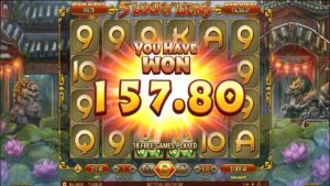 5 Lucky Lions Free Spins Win