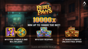 Rebel Paws Homescreen