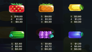 Reel Rush™ XXXtreme Paytable