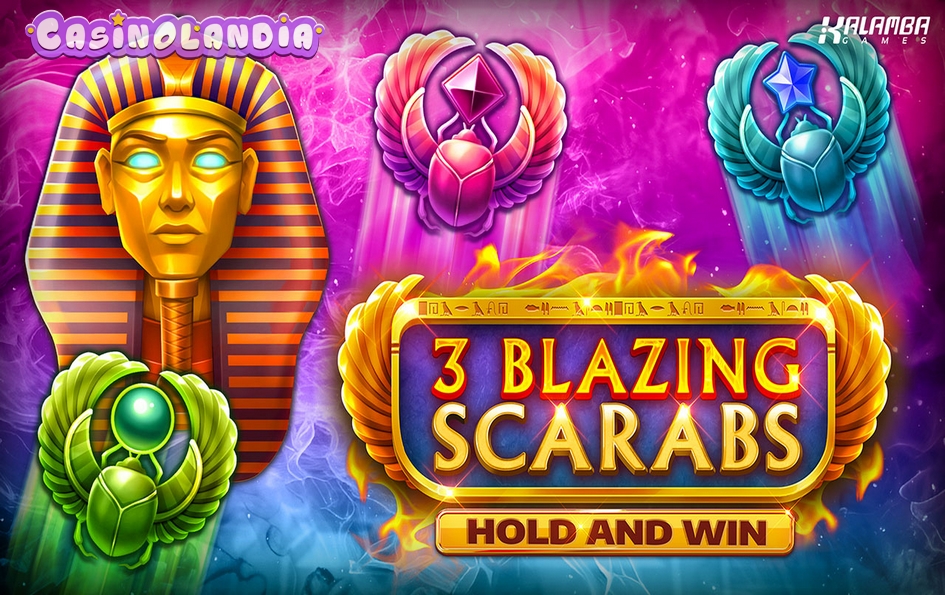 3 Blazing Scarabs Hold and Win by Kalamba Games