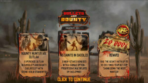 Bullets and Bounty Homescreen