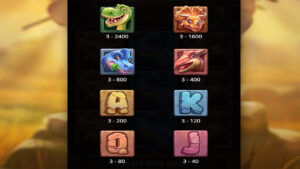 Dino Drop Paytable
