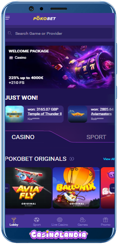 Pokobet Casino Mobile App