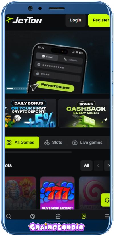 JetTon Casino Mobile App Shot
