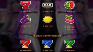 UltraXtreme 777 Paytable