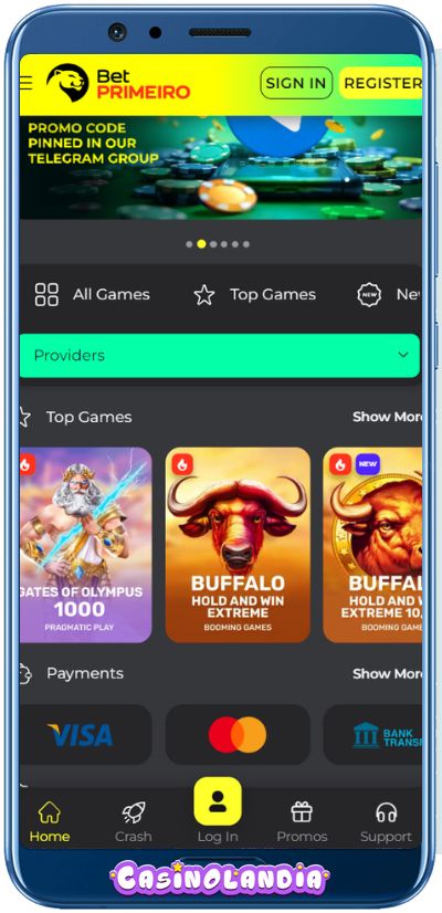 BetPrimeiro Casino Mobile App Shot