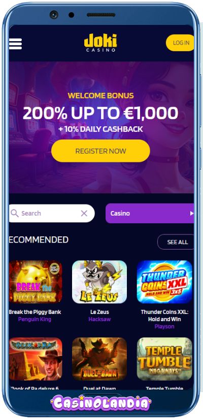 Joki Casino Mobile App Shot