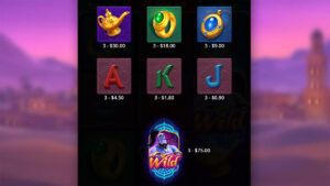 Mystic Wishes Paytable