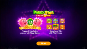 Paddy Star Smash and Win Homescreen