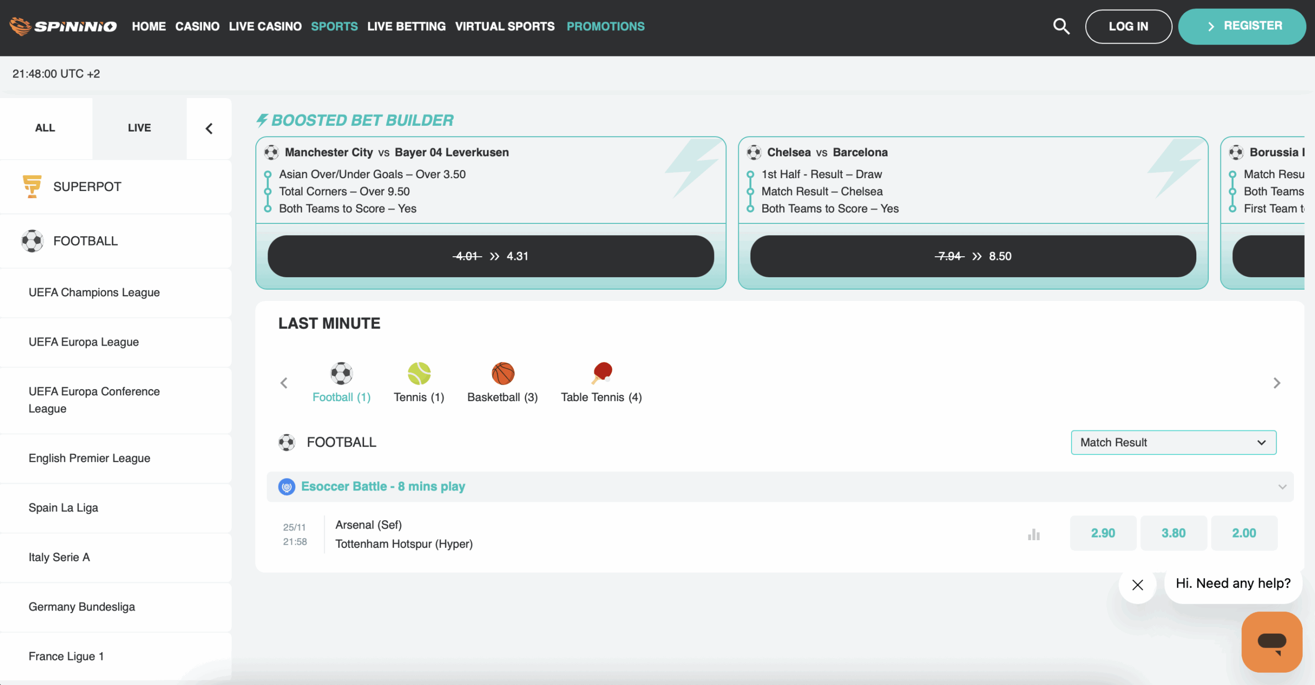 Spininio Casino Live Casino