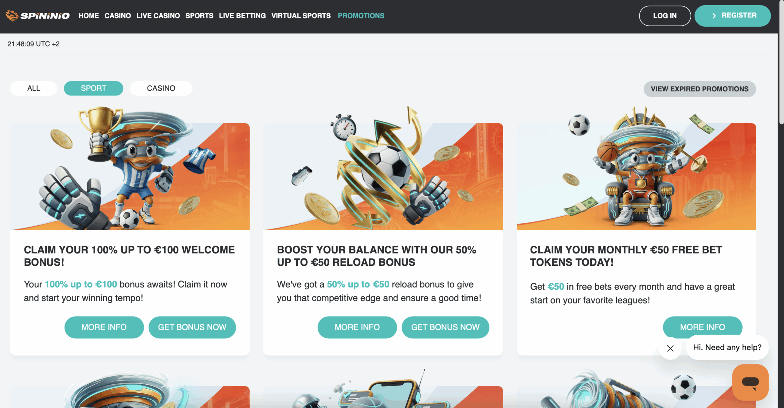 Spininio Casino Promotions