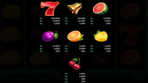 Fruits First – Diamond Treasures Paytable