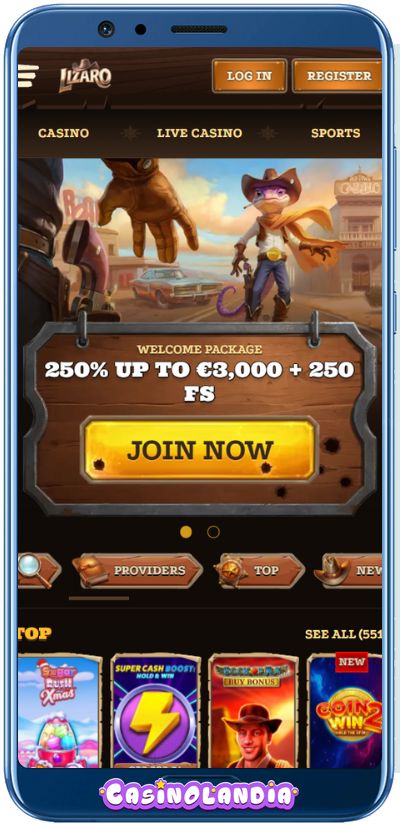 Lizaro Casino Mobile App Shot