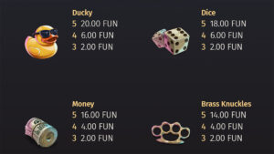 12 Burning Baseballs Paytable