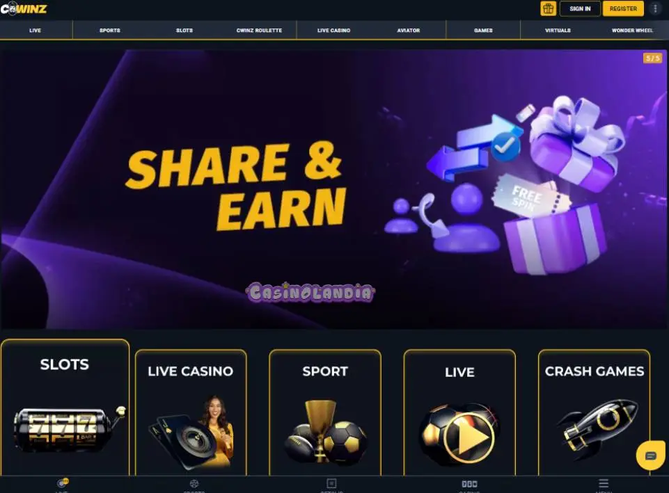 CWinz Casino Tablet Horizontal