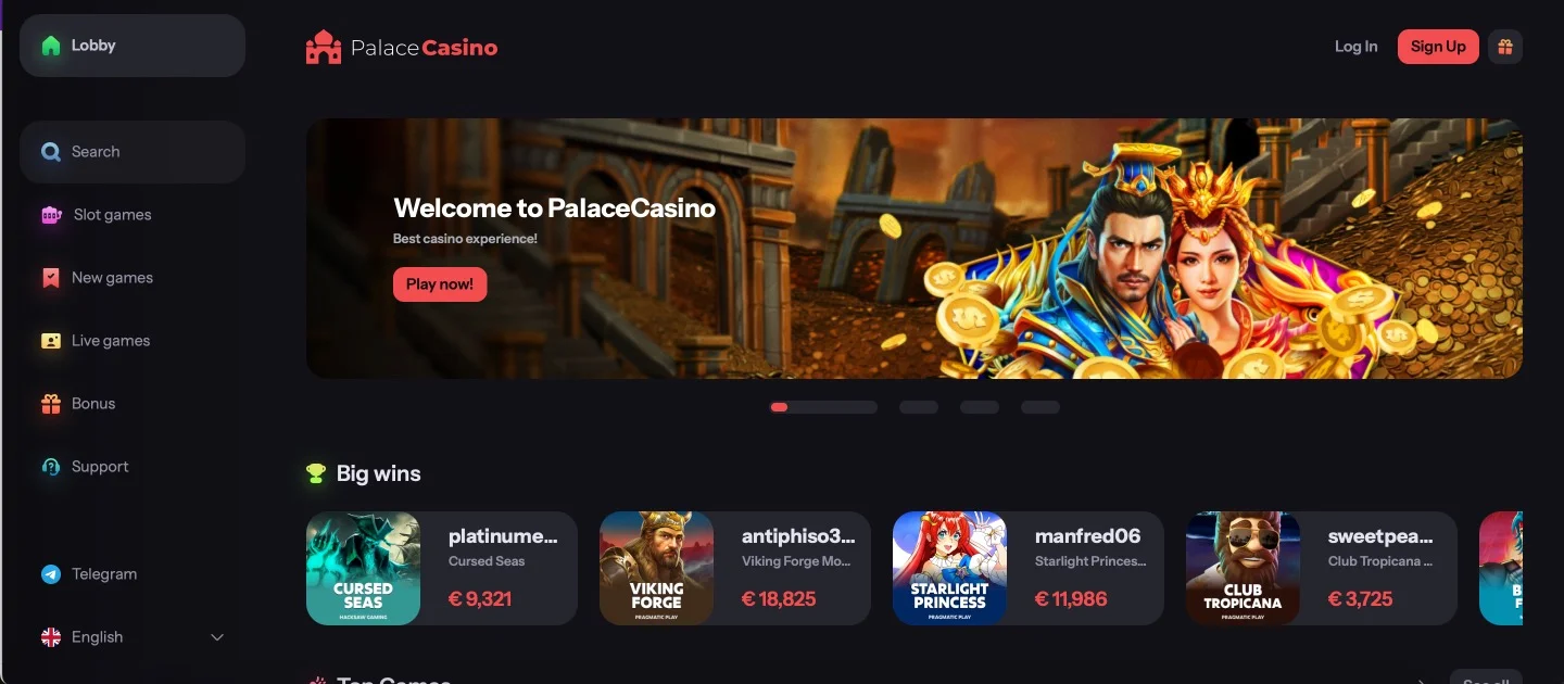 PalaceCasino Home