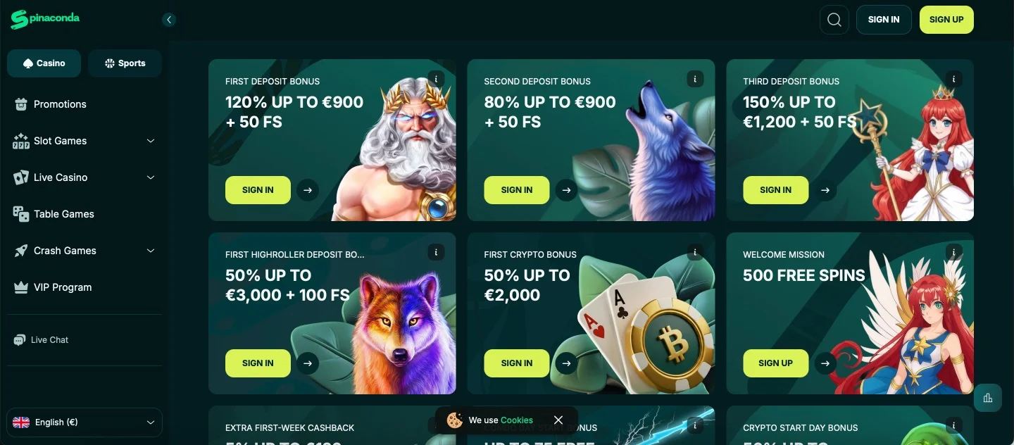 Spinaconda Casino Promo