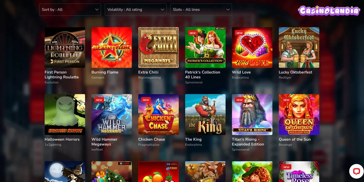 Oshi Casino Slot Selection