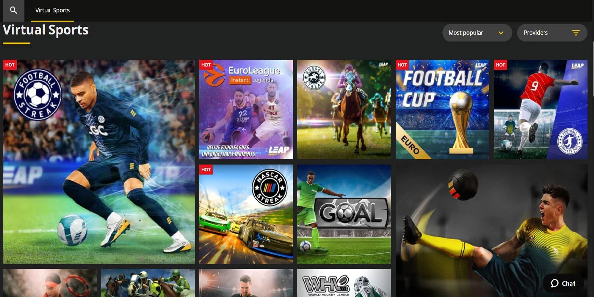 18bet Casino Virtual Sports Section