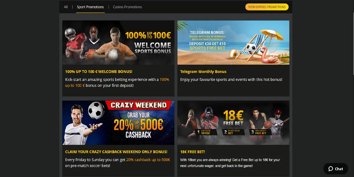 18bet Casino Sports Promotions