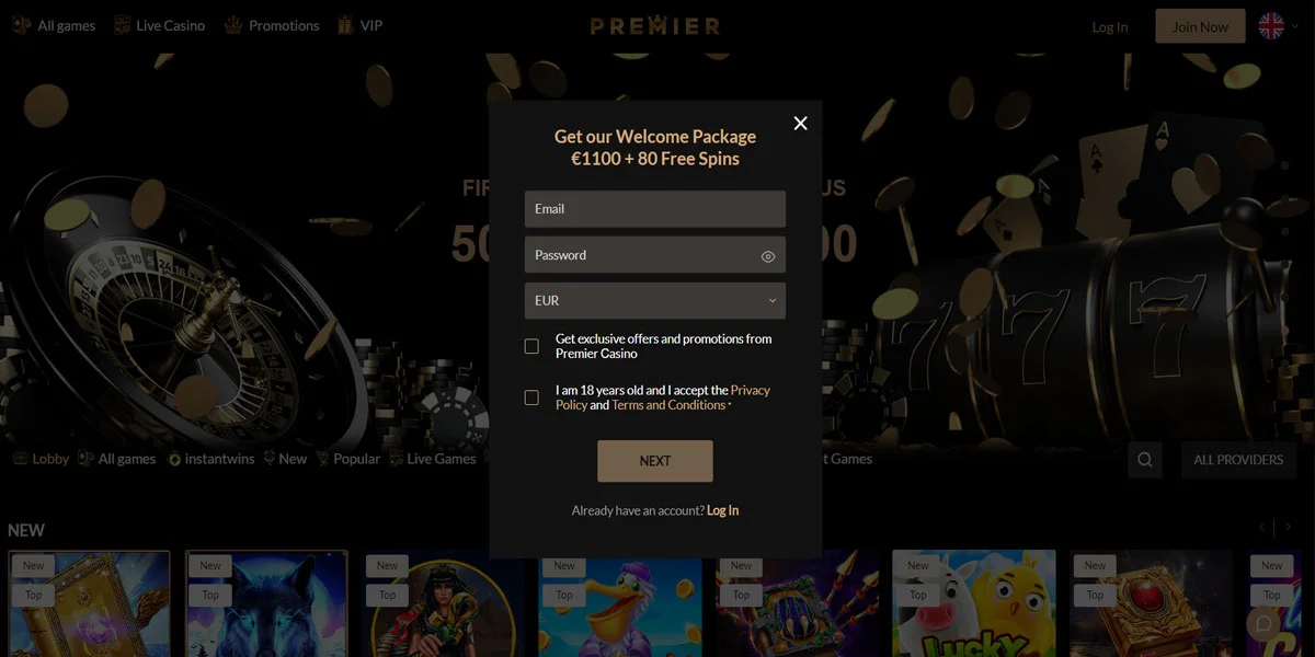 Premier Casino Registration