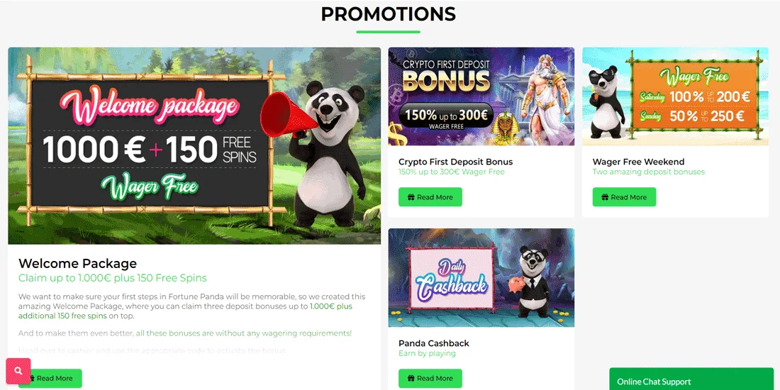 Fortune Panda Casino Promotions