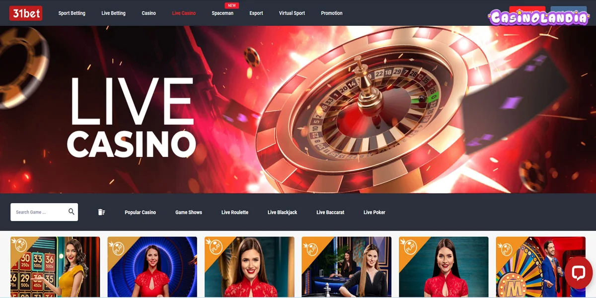 31Bet Casino Live Casino