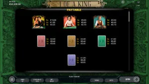 4 of a King Paytable